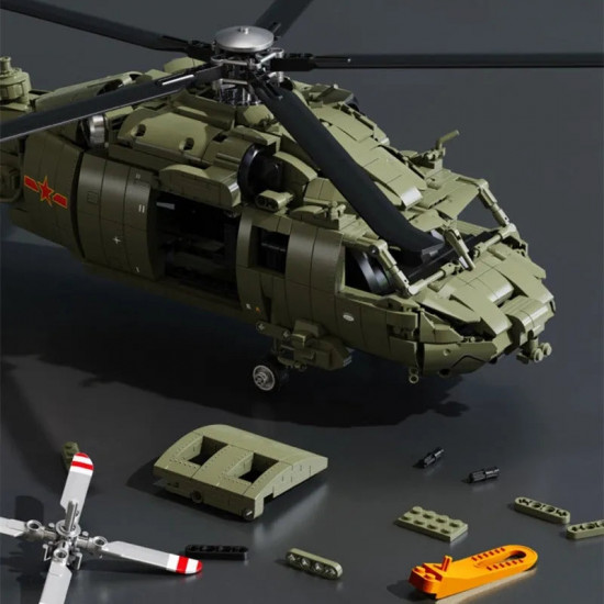 moc rc military z-20 attack helicopter bricks kids toys moc rc military z-20 attack helicopter bricks kids toys