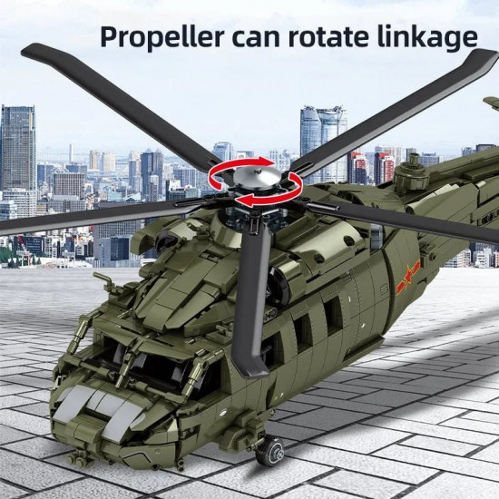 moc rc military z-20 attack helicopter bricks kids toys moc rc military z-20 attack helicopter bricks kids toys