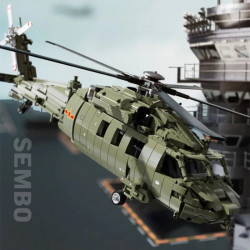 moc rc military z-20 attack helicopter bricks kids toys