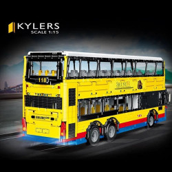 moc rc motor double decker bus bricks toys qc015