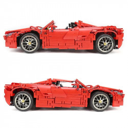 moc rc motorized 488 red spider racing car bricks toy 13048