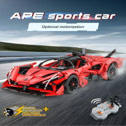 moc rc motorized ape racing hyper car bricks toys c63005