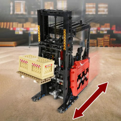 moc rc motorized app reach shelf forklift truck bricks toys