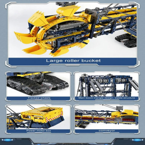 moc rc motorized bucket wheel excavator bricks toy 17006 moc rc motorized bucket wheel excavator bricks toy 17006