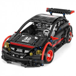 moc rc motorized hatchback type r racing car bricks toy 18013