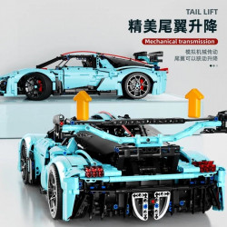 moc rc motorized hong qi s9 racing car bricks toy t5011