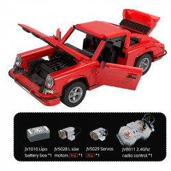 moc rc motorized porsche 911 classic racing car bricks toy c61045