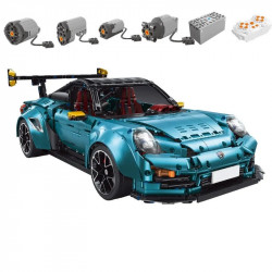 moc rc motorized porsche 911 gt2 rs sports car bricks toy