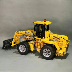 moc rc motorized wheel loader bulldozer truck bricks toy