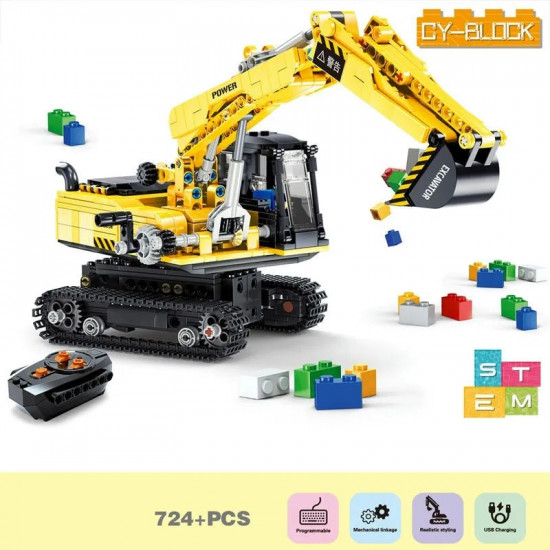moc rc stem mini excavator truck bricks toys 33001 moc rc stem mini excavator truck bricks toys 33001