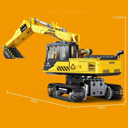 moc rc stem mini excavator truck bricks toys 33001