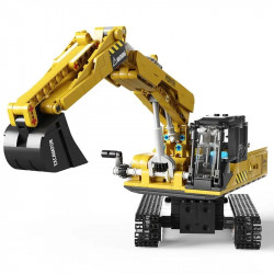 moc rc stem mini excavator truck bricks toys 33001