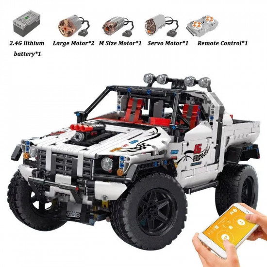 moc rc tech off-road pickup truck car bricks toy 18005 moc rc tech off-road pickup truck car bricks toy 18005