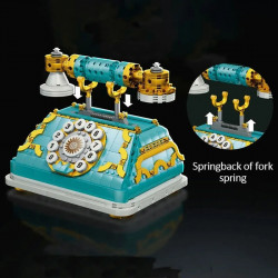 moc retro classic telephone bricks kids toys 90020