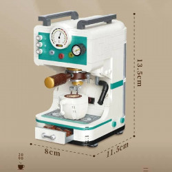moc retro coffee machine city mini bricks model kids toys