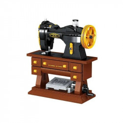 moc retro sewing machine mini bricks toy 00936
