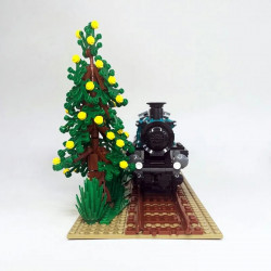 moc retro steam train locomotive bricks toys 59020