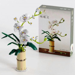 moc romantic flowers cotton bouquet bricks kids toy