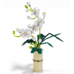 moc romantic flowers cotton bouquet bricks kids toy