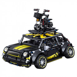 moc safety mini car f56 sports car bricks toys c020