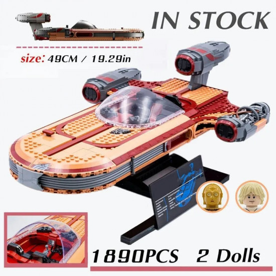 moc star wars ucs luke skywalker's landspeeder bricks toys moc star wars ucs luke skywalker's landspeeder bricks toys
