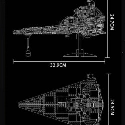 moc star warship invasion destroyer ship space bricks toys