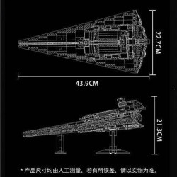 moc star warship victory destroyer ship bricks toy