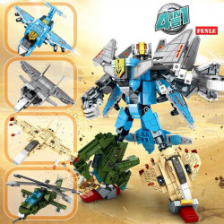 moc steel mecha transformed fighter robot bricks toys