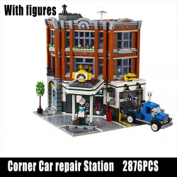 moc street expert city corner garage bricks toy 15042