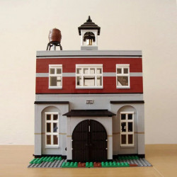 moc street expert city fire brigade bricks toy 15004