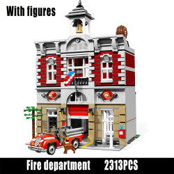 moc street expert city fire brigade bricks toy 15004