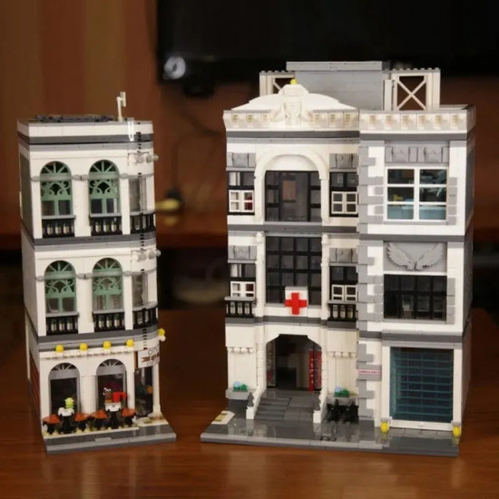 moc street expert city hospital bricks toy 10188 moc street expert city hospital bricks toy 10188