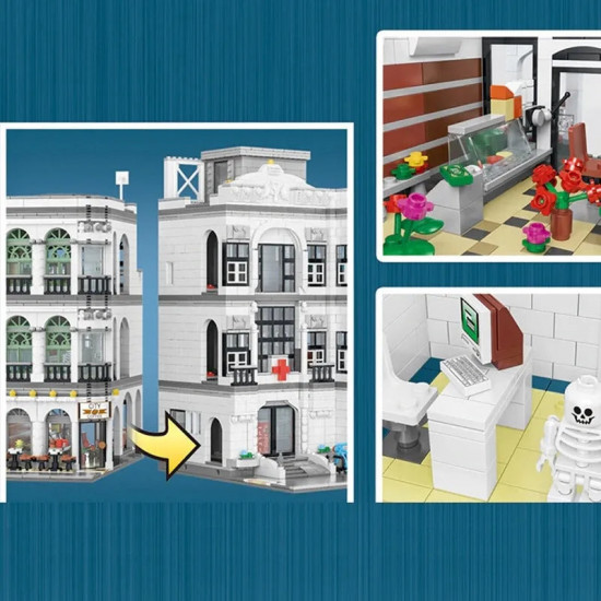 moc street expert city hospital bricks toy 10188 moc street expert city hospital bricks toy 10188