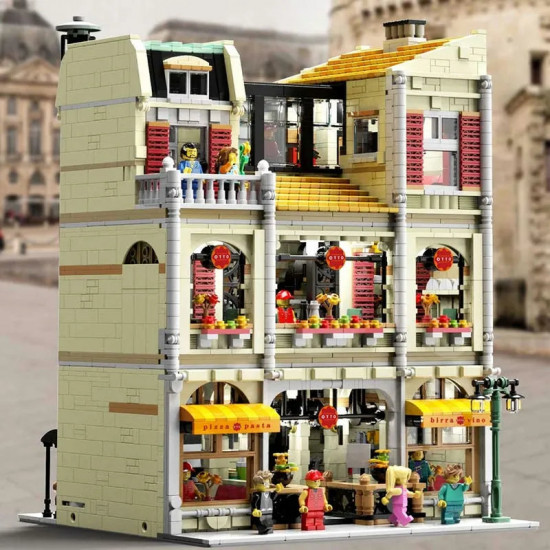 moc street expert city pizza house bricks toy 10202 moc street expert city pizza house bricks toy 10202