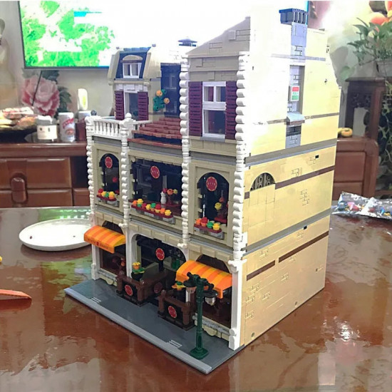 moc street expert city pizza house bricks toy 10202 moc street expert city pizza house bricks toy 10202
