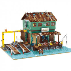 moc street expert city ship repair yard bricks toy 30106