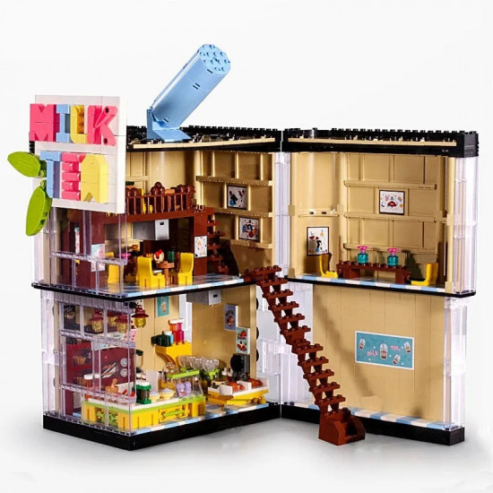 moc street experts milk tea store shop bricks toy moc street experts milk tea store shop bricks toy