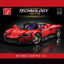moc super ferrari sp3 racing sports car bricks toys t5032