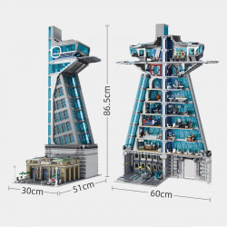 moc super hero movie avengers tower bricks toy