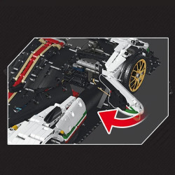 moc supercar pagani zonda r racing car bricks toy 13060