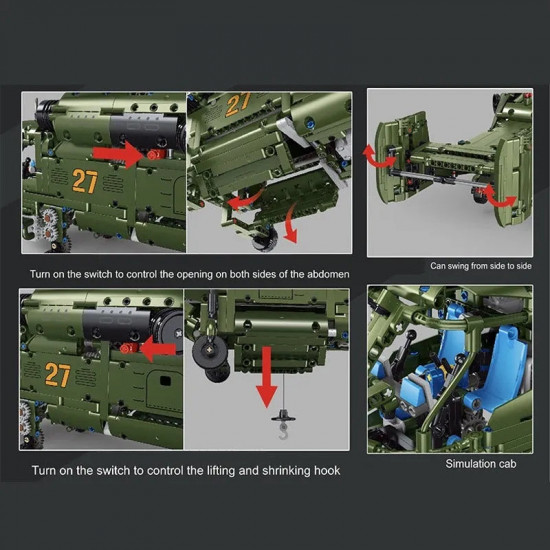 moc t4013 rc military ka27 helicopter bricks toy moc t4013 rc military ka27 helicopter bricks toy