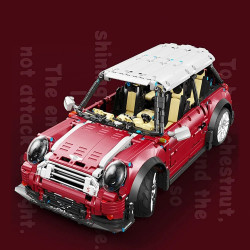 moc t5025b motorized rc mini cooper s sports car bricks toy