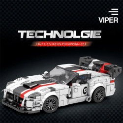 moc tech 683 dodge viper hyper racing car bricks toys