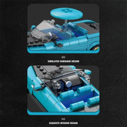 moc tech 688 rr boat tail classic racing car bricks toy