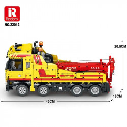 moc tech app motorized rc wrecker truck bricks toy 22012
