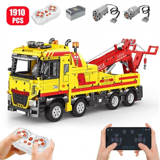 moc tech app motorized rc wrecker truck bricks toy 22012 moc tech app motorized rc wrecker truck bricks toy 22012