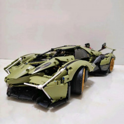 moc tech app rc lambo v12 vision gt racing car bricks toy