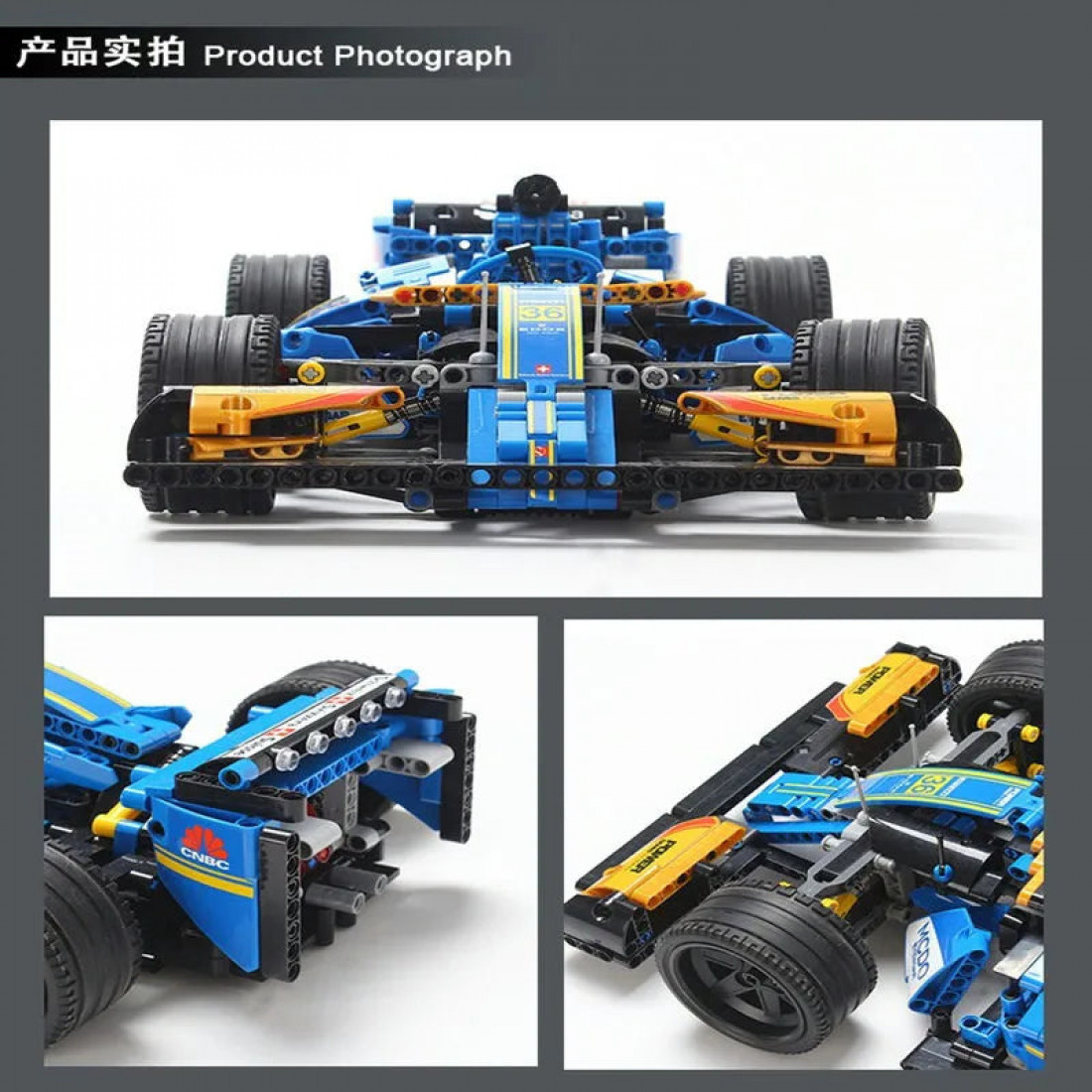 moc tech blue alternate f1 racing car bricks toy 023007 - moc-tech-blue ...