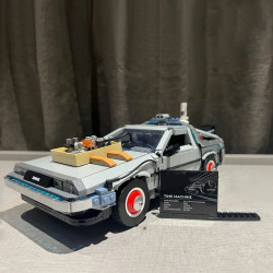 moc tech experts delorean dmc-12 back to the future car bricks toy