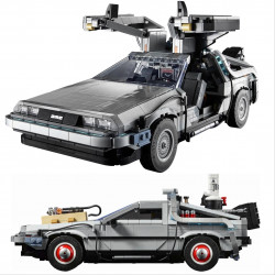 moc tech experts delorean dmc-12 back to the future car bricks toy